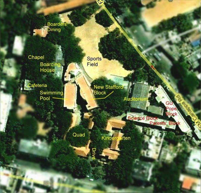areal map of Bishop Cotton Girls' School, Bangalore, India areal map of Bishop Cotton Girls' School, Bangalore, India